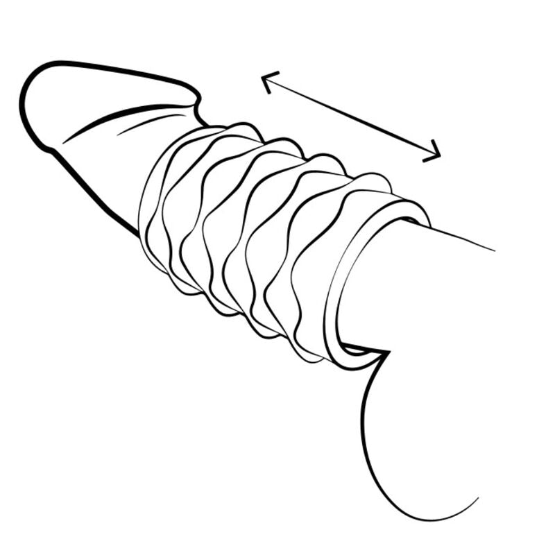 Masturbateur Mâle Transparent Gaine Réversible 6cm - ROMP