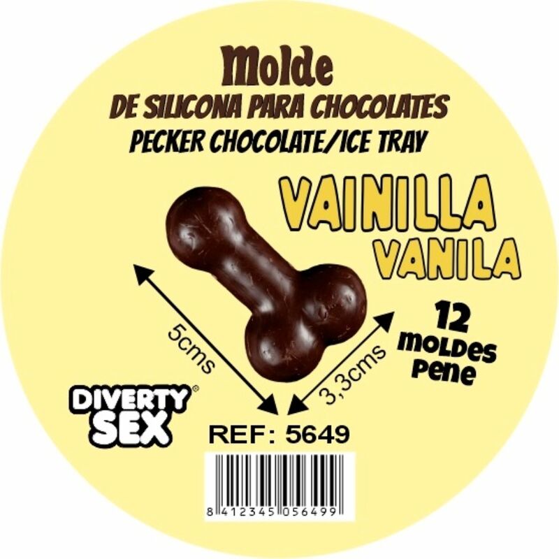 Moule Silicone 12 Pénis à Suspendre Vanille - Diablo Picante