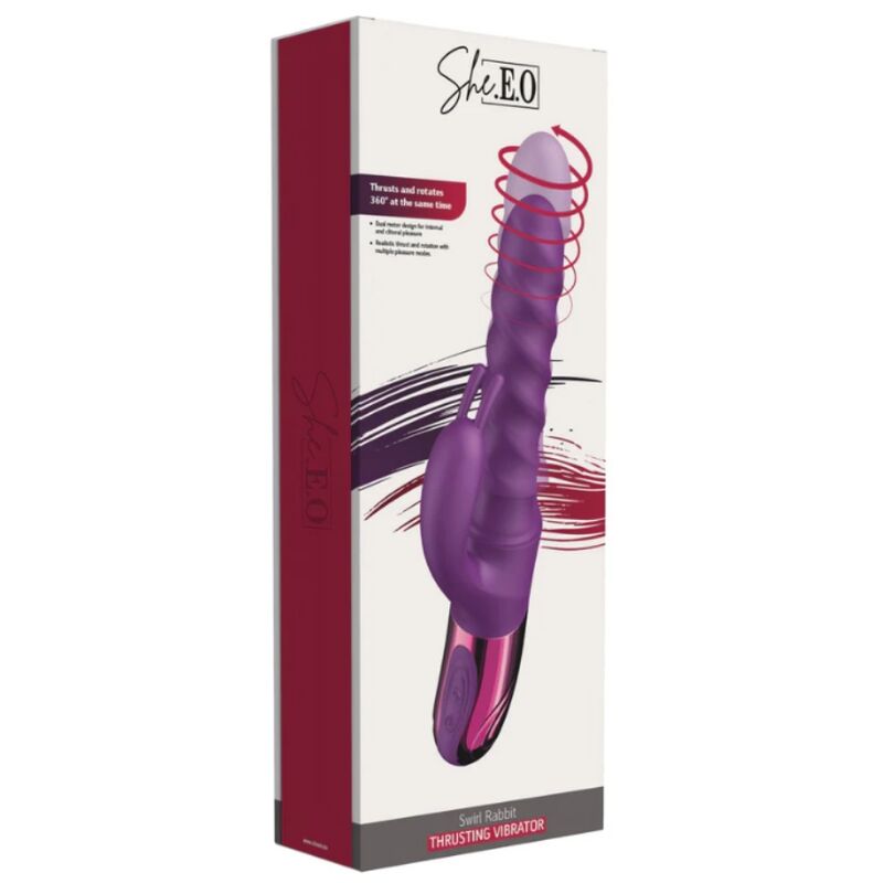 Vibromasseur Lapin Swirl Violet - She.E.O