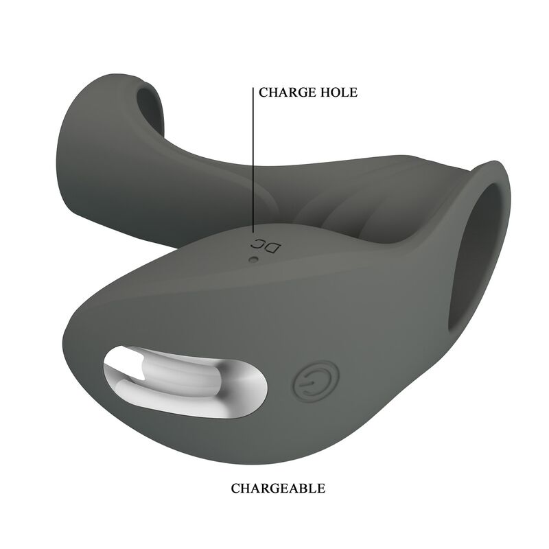 PRETTY LOVE - ANNEAU VIBRANT RECHARGEABLE AVEC DOUBLE STIMULATEUR