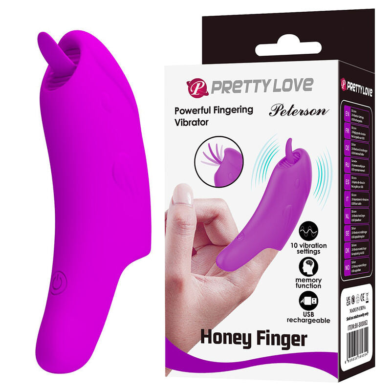 PRETTY LOVE - PETERSON HONEY FINGER VIBRATEUR À DOIGTS RECHARGEABLE VIOLET