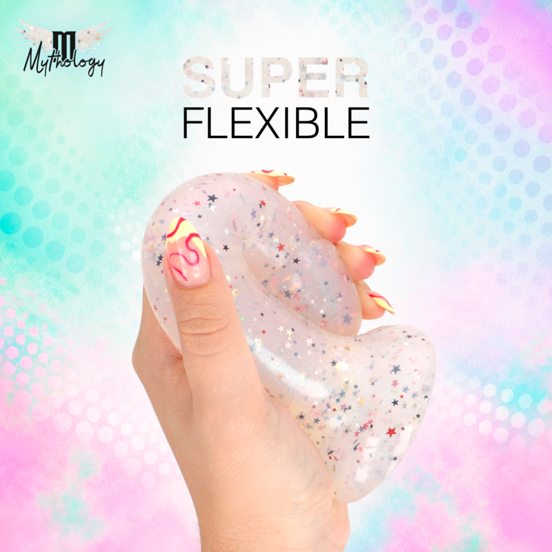 MYTHOLOGY - LYRA 1 GODEMICHET EN SILICONE AVEC VENTOUSE 19 CM -Ø- 3,3 CM FUCHSIA CONFETTI