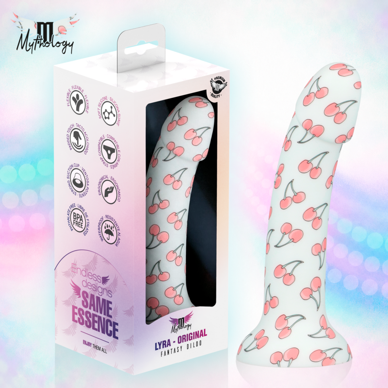 MYTHOLOGY - LYRA 3 GODEMICHET EN SILICONE 17 CM Ø 3,6 CM CERISES