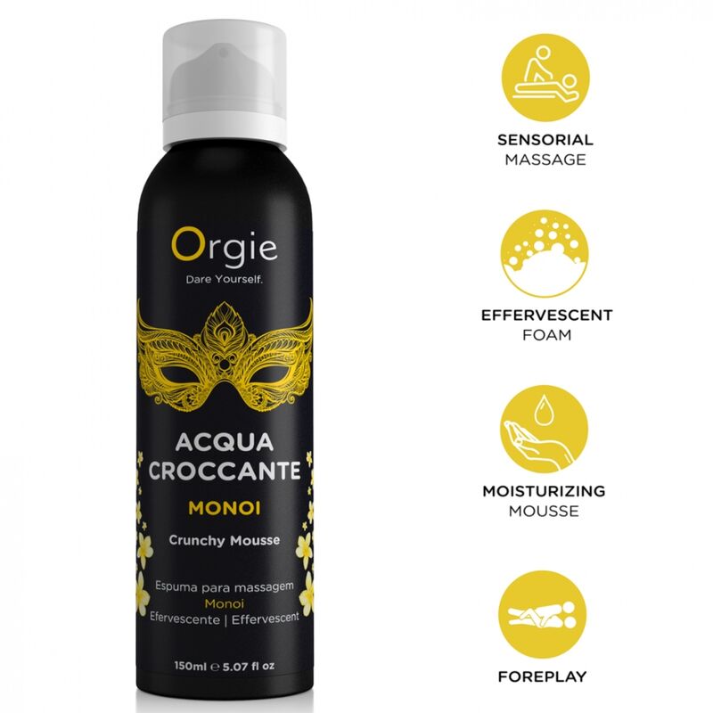 ORGIE - MOUSSE DE MASSAGE CROQUANTE AU MONOI ACQUA CROCCANTE 150 ML