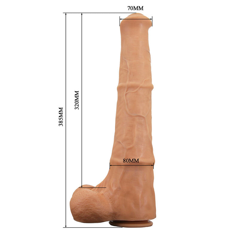 PRETTY LOVE - BENOIT GODEMICHET RÉALISTE TOUCHER DOUX AVEC PEAU GLISSANTE  38,5 CM NATUREL