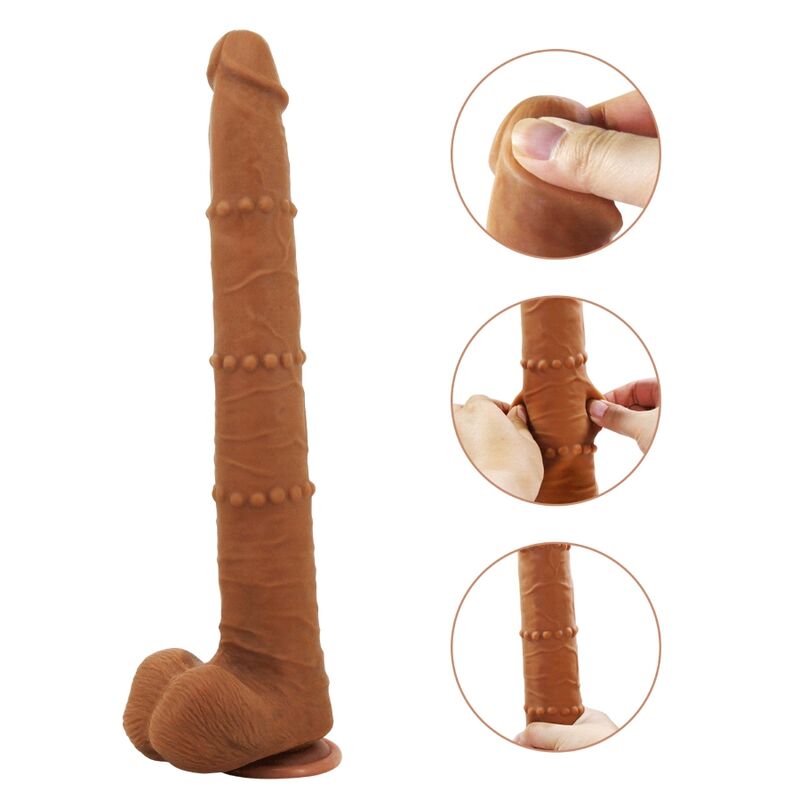 PRETTY LOVE - BRAM GODEMICHET RÉALISTE DOUX AU TOUCHER 40 CM MARRON