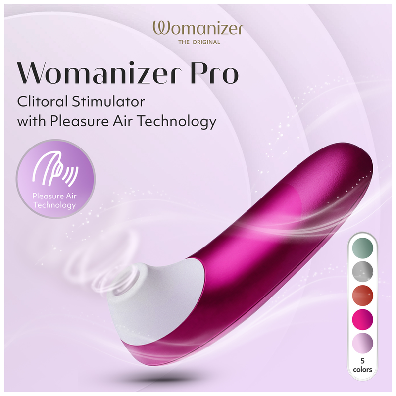 Womanizer Pro Stimulateur Clitoridien à Succion 11 Niveaux Rose