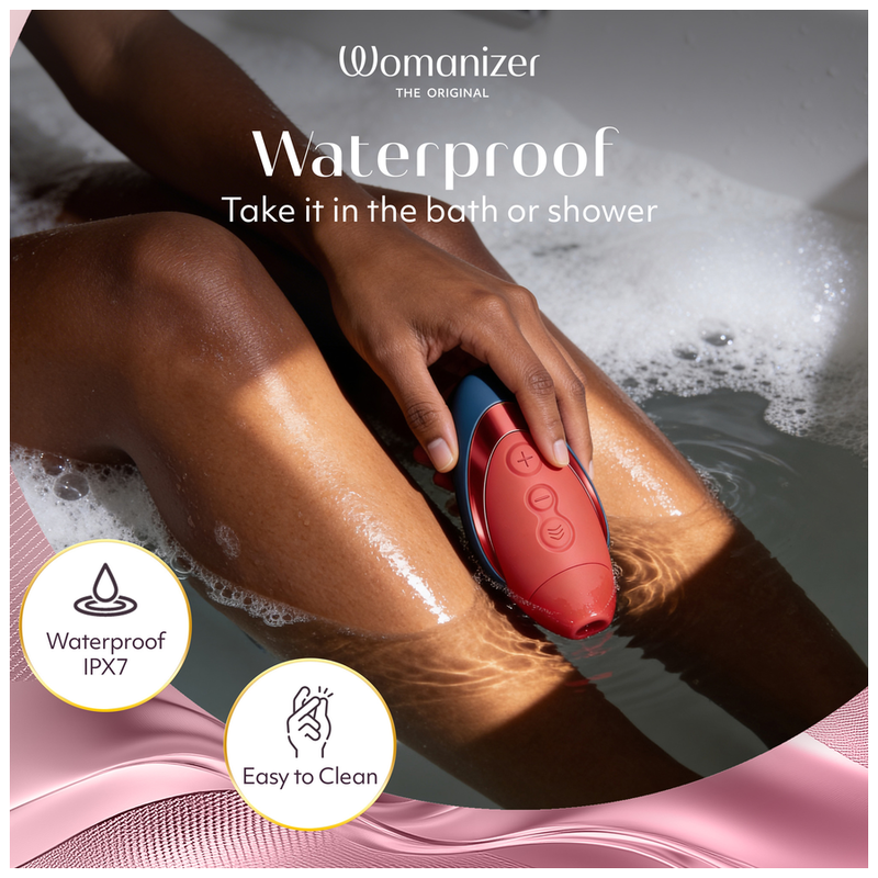 WOMANIZER - NEXT LIBERTY 3D PLEASURE AIR STIMULATEUR CLITORIAL BLEU/ROUGE