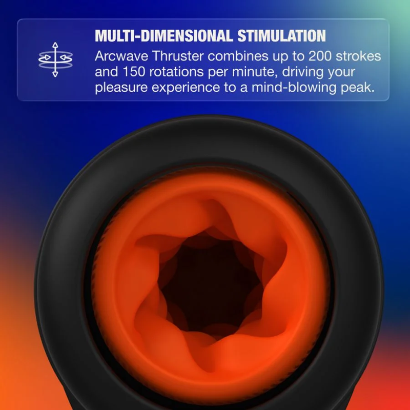 ARCWAVE - THRUSTER STROKER MASCULIN AUTOMATIQUE AVEC VA-ET-VIENT, ROTATION ET CONTRÔLE