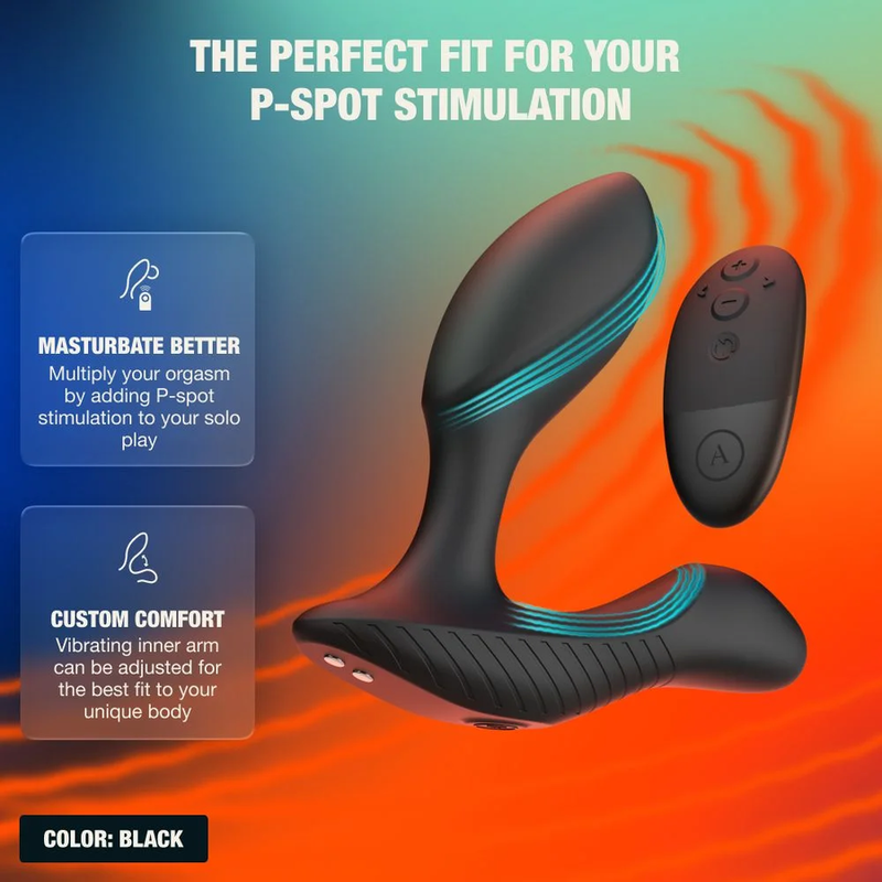 ARCWAVE - PERK MASSEUR DE PROSTATE VIBRANT À DOUBLE MOTEUR ET TÉLÉCOMMANDE NOIR