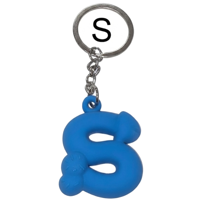 Porte-clés Pénis Bleu Lettre S Parfumé Vanille - Diablo Picante