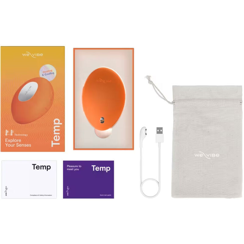WE-VIBE - VIBRATEUR CHAUFFANT ET REFROIDISSANT À TEMPÉRATURE MANDARINE