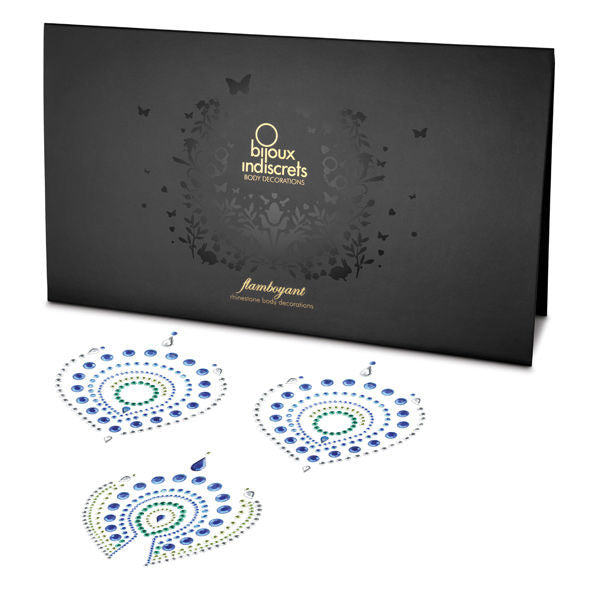 Bijoux Indiscrets - Cache Seins Flamboyant Bleu & Vert