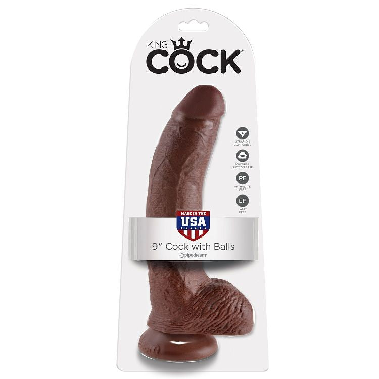 Gode Réaliste King Cock XL Ventouse Marron 22,9 cm - Pipedream