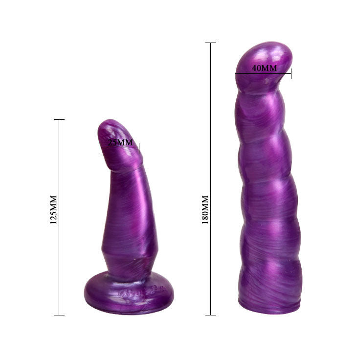 Baile - Gode ceinture avec Double Gode Violet - 17 cm
