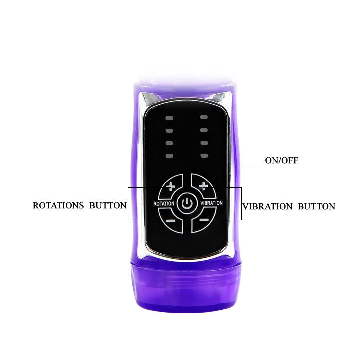 Baile - Vibro rabbit avec billes rotatives Passion Baron - Violet