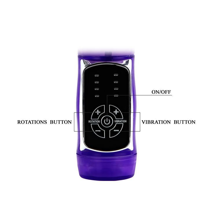 Baile - Vibro rabbit avec billes rotatives Butterfly Prince - Violet