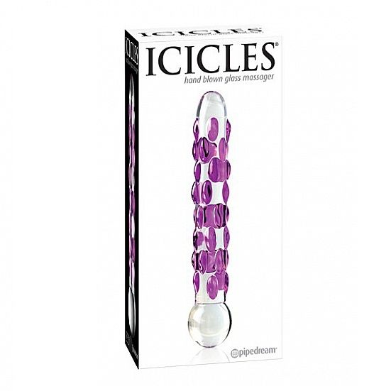 Gode en Verre Icicles N°7 Transparent 15cm - Pipedream