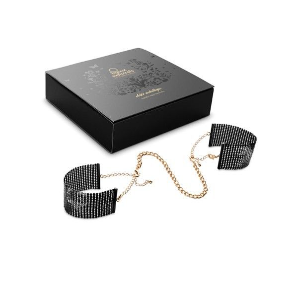 Bijoux Indiscrets - Menottes en Mailles Métalliques Désir Métallique - Noir