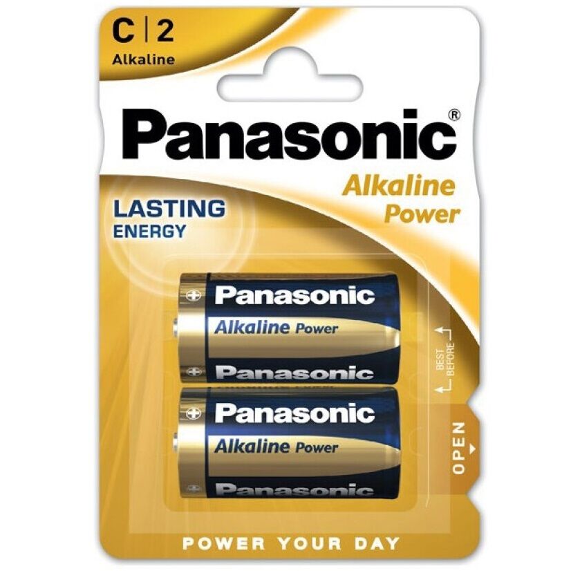 Piles alcalines LR14 C Bronze longue durée lot de 2 - Panasonic - PANASONIC