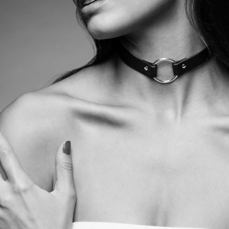 Bijoux Indiscrets - Tour de Cou Simple en Cuir Vegan Maze - Noir