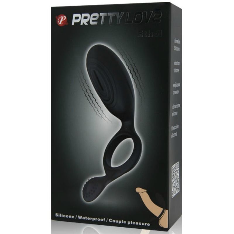 Anneau Vibrant Pénien Ethel Noir - Pretty Love
