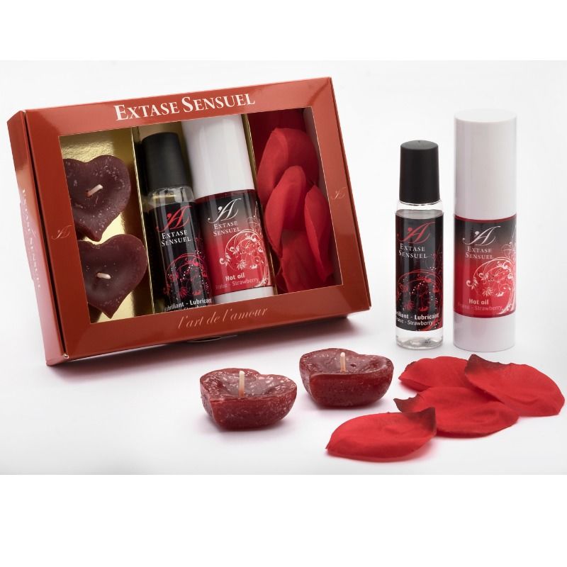 Coffret Sensuel Extase Tentation Rouge 4 Pièces - Extase Sensual
