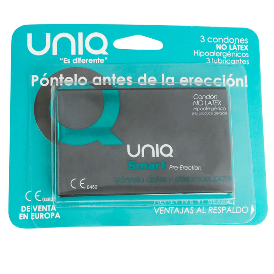 Préservatifs avant érection Uniq Smart sans latex x3 - Uniq - UNIQ