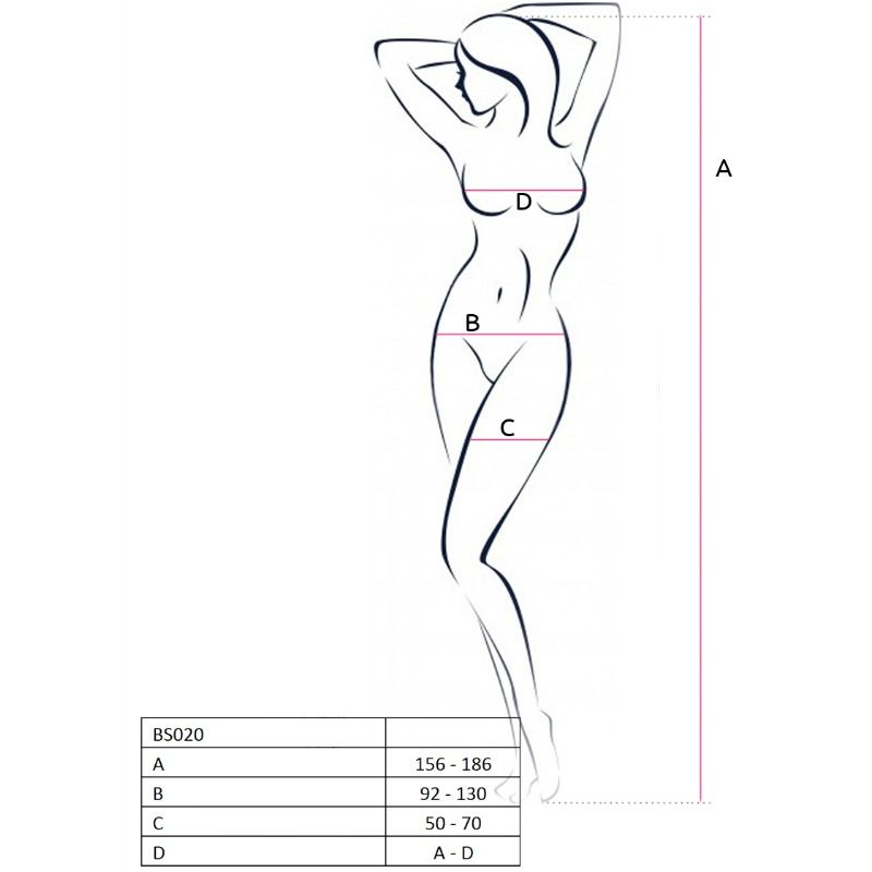 Bodystocking Résille BS020 Blanc Taille Unique - Passion