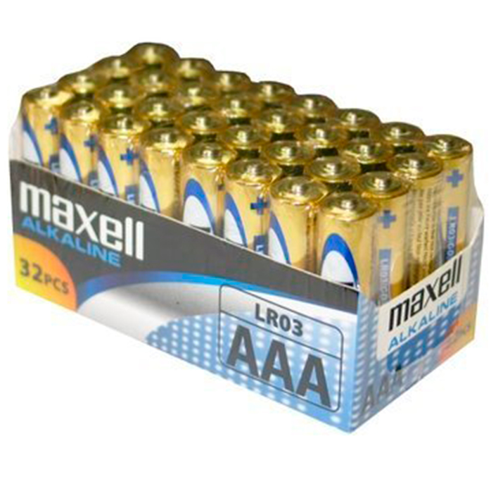 Piles AAA LR03 Alcalines Lot de 32 - Maxell - MAXELL