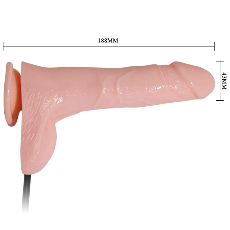Gode Gonflable Vibrant à Ventouse 18,8 cm - Baile