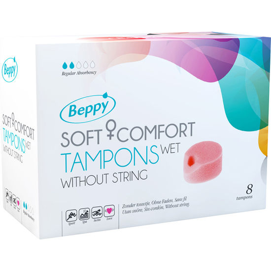 Beppy - Éponges Menstruelles Soft + Comfort WET - Boîte de 8