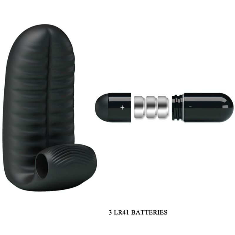 Stimulateur Vibrant 2 Doigts Pretty Love Noir
