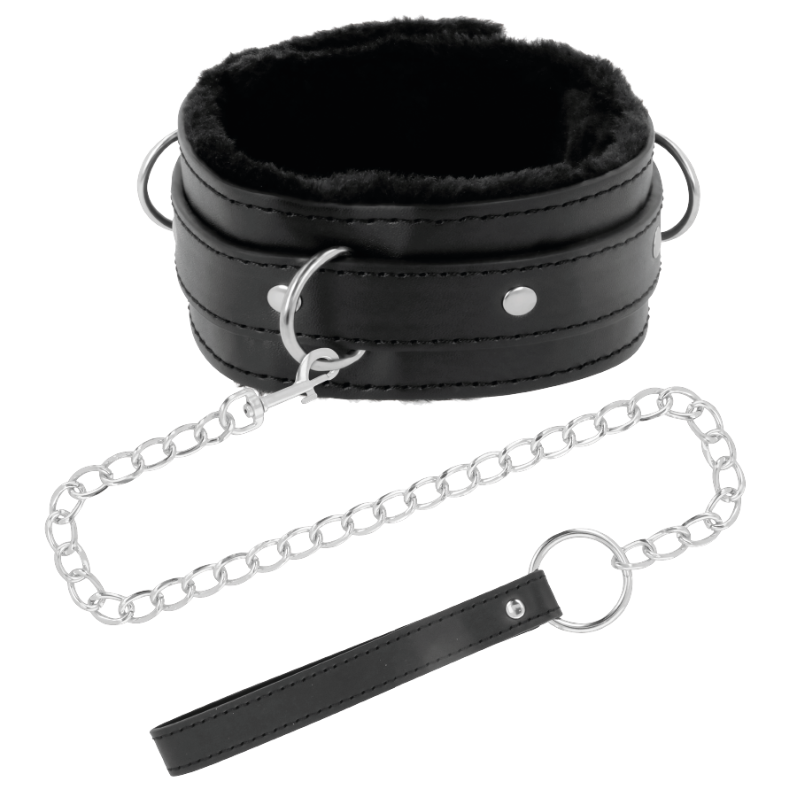 Collier Posture Cuir avec Chaîne Confortable - Darkness - Darkness