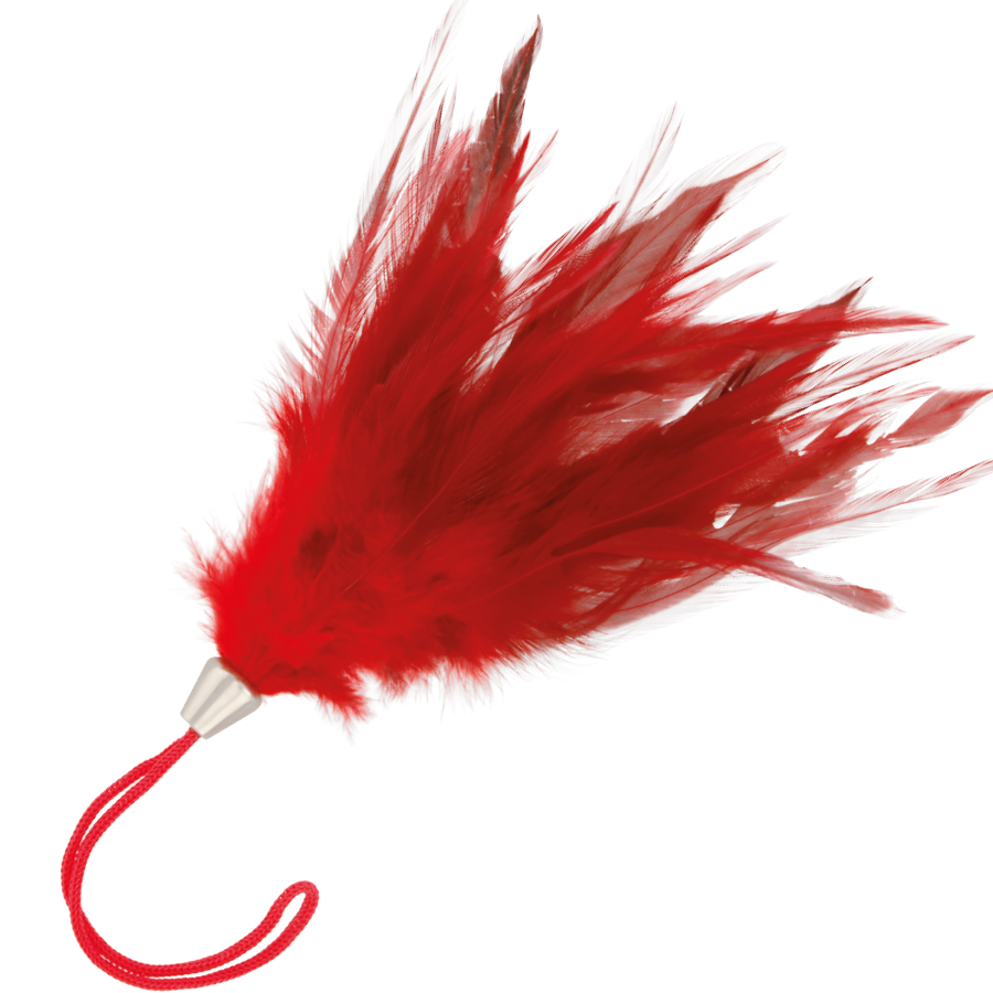 Darkness Mini plumeau à caresse rouge 17 cm