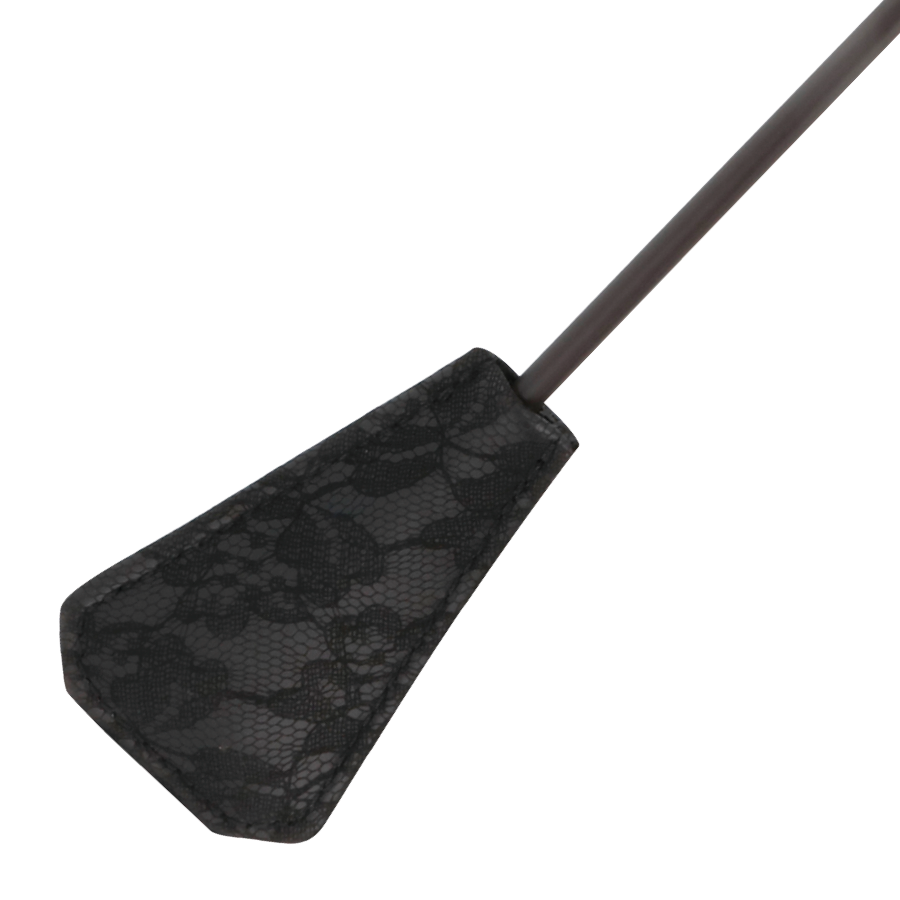 Darkness – Cravache Double Face avec Plumeau Noir – 56 cm