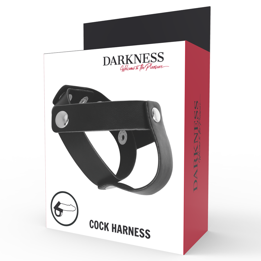 Cockring Cuir Réglable Pénis Testicules - Darkness - Darkness