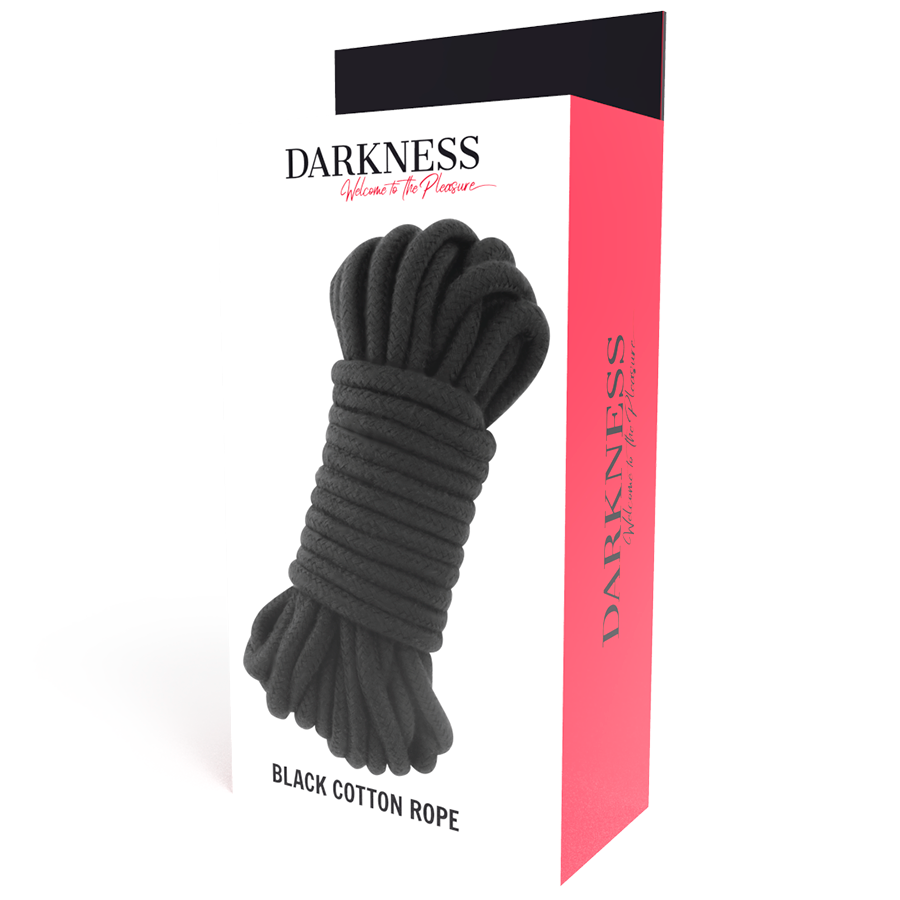 Darkness - Corde Bondage en coton 10m - Noir