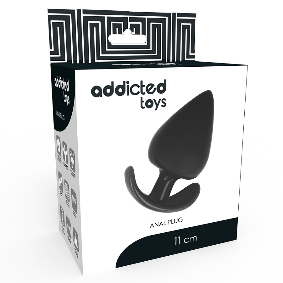 Plug Anal Flexible Noir 11 cm - Addicted Toys