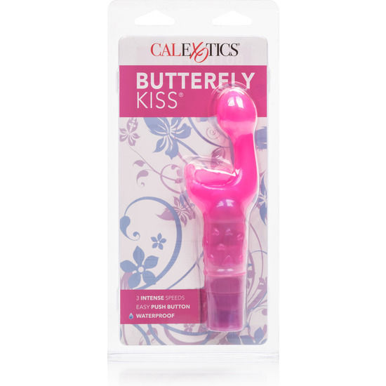 Stimulateur Double Kiss Papillon Rose - Calexotics