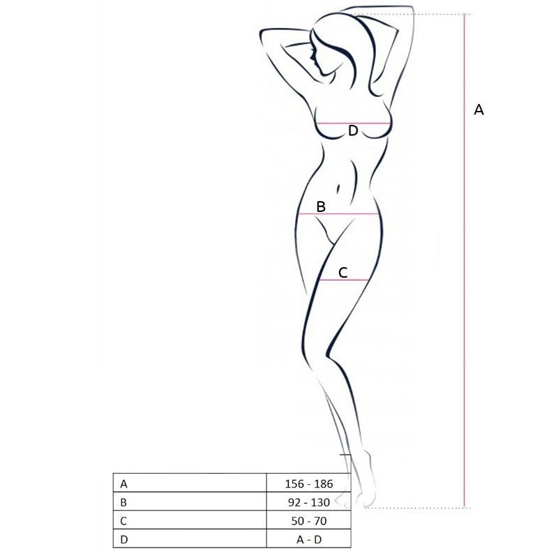 Bodystocking Résille BS053 Blanc Taille Unique - Passion