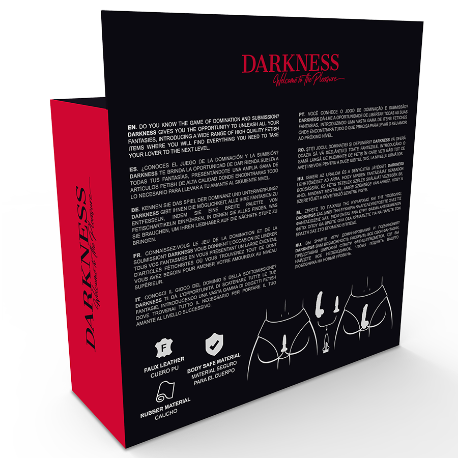 Darkness - Culotte avec Plug Anal interchangeable Noir