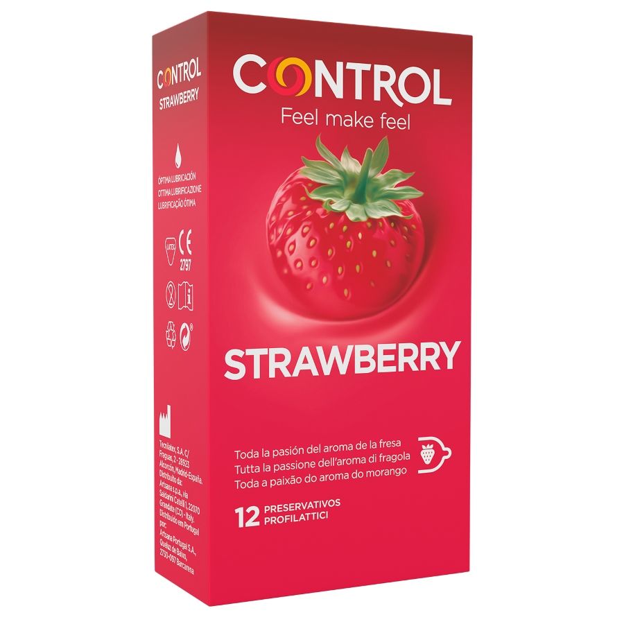 Préservatifs Control Adaptation Fraise x12 - Control - CONTROL CONDOMS