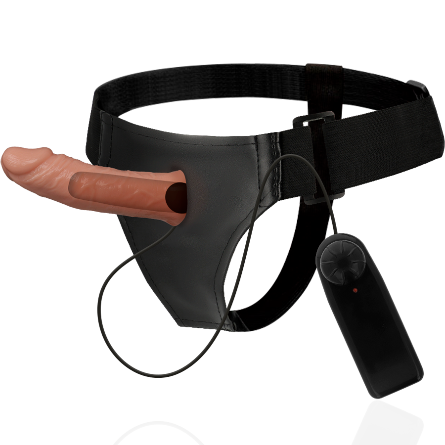 Harness Attraction – Gode ceinture Benny avec vibromasseur – 15 cm