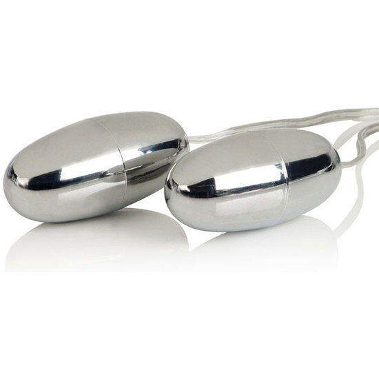 Balles Vibrantes Duo Argentées Multi-Vitesses - Calexotics