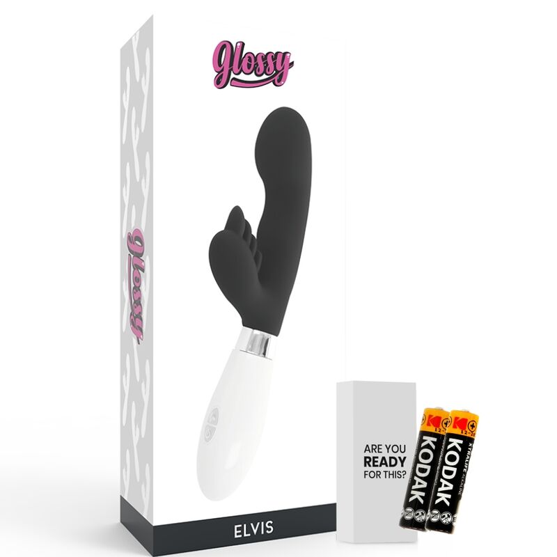 Vibromasseur Rabbit Elvis Noir - Glossy - GLOSSY