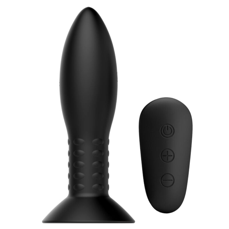 Mr Play - Plug Anal en silicone avec billes rotatives - Noir
