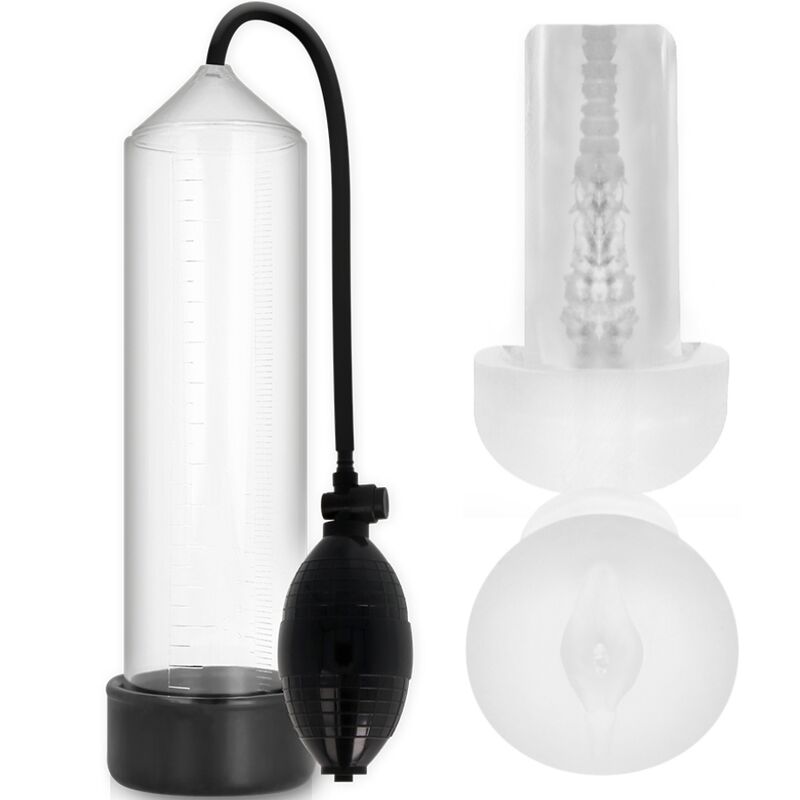 Pompe à pénis RX3 transparente avec manchon - Pump Addicted - PUMP ADDICTED