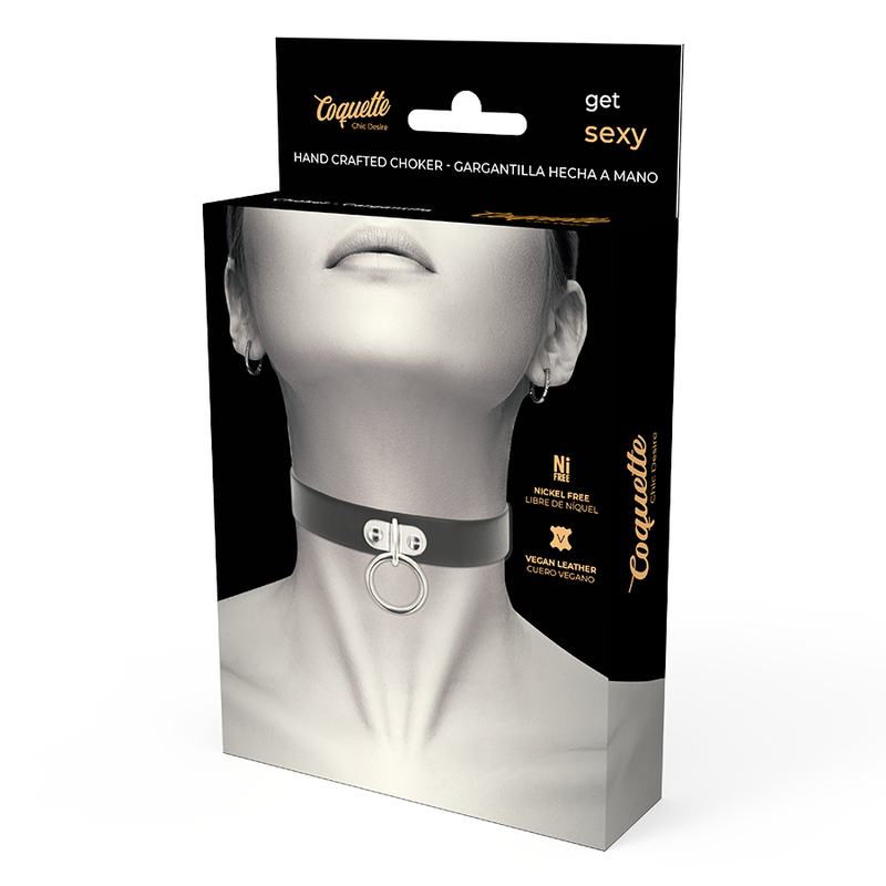 Collier Fétiche Cuir Vegan Réglable - Coquette Chic Desire