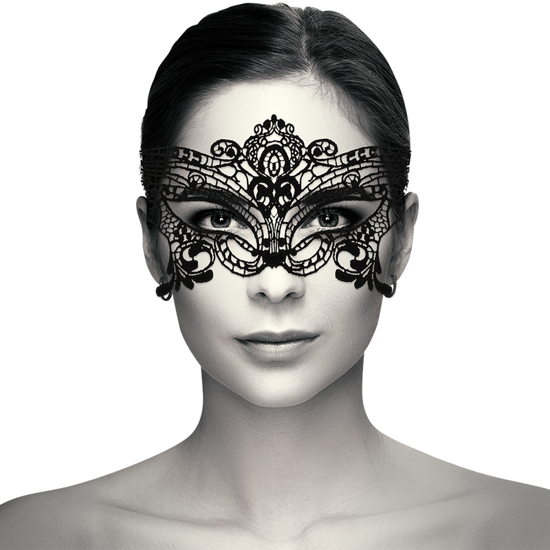 Masque Yeux Dentelle Noire Large - Coquette Chic Desire